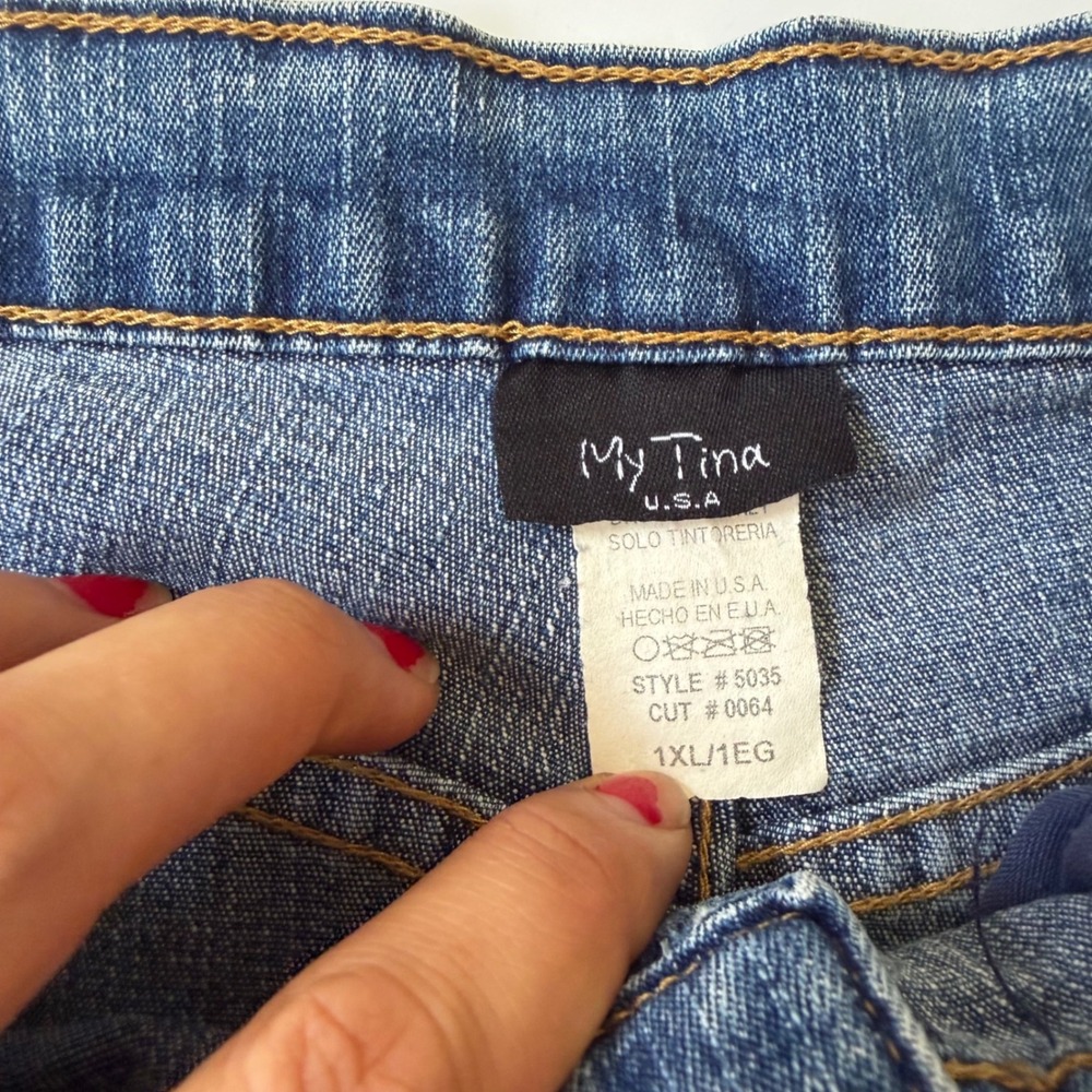 My Tina USA Denim Midi Skirt Medium Wash Y2K Whimsigoth Grunge Fall Lowrise